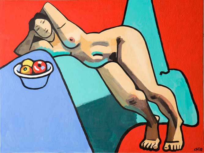 acrylic painting by the Venice painter, Curtis Hoekzema.