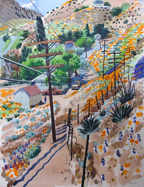 LANDSCAPES - watercolor painting by the Venice painter, Curtis Hoekzema.