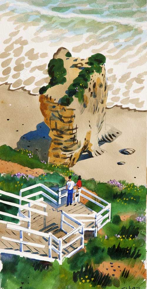 LANDSCAPES - watercolor painting by the Venice painter, Curtis Hoekzema.