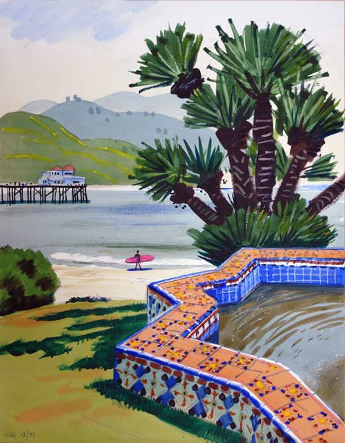 LANDSCAPES - watercolor painting by the Venice painter, Curtis Hoekzema.