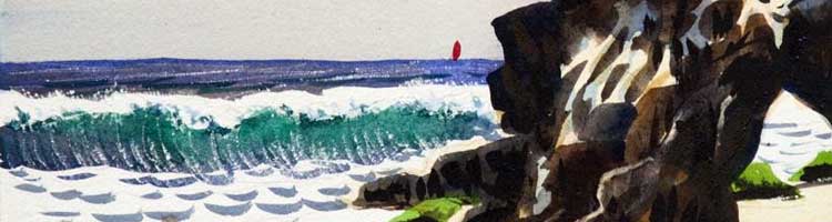 LANDSCAPES - watercolor painting by the Venice painter, Curtis Hoekzema.